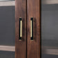 Two-Tone Rectangular Cabinet Pulls with Matching Square Knobs