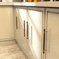Walnut and Beech Wood Cabinet Pulls with Brass Bases