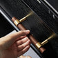 Walnut and Beech Wood Cabinet Pulls with Brass Bases