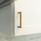 Gold Square Brushed Brass Kitchen Handles