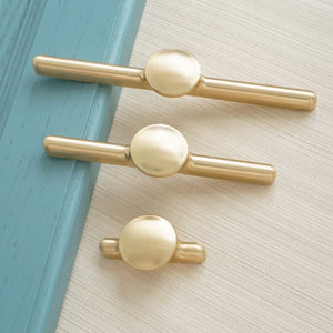 Brushed Brass Cabinet Pulls and Knobs, Zinc Alloy