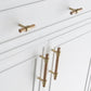 Walnut and Beech Wood Cabinet Pulls with Brass Bases