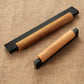Modern Wood Cabinet Pulls with Black / Silver Metal Ends