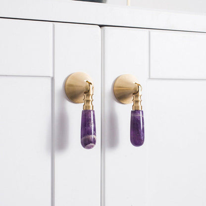 Light luxury Crystal Knob Brass Knobs Kitchen Cabinet Hardware