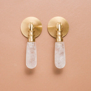 Light luxury Crystal Knob Brass Knobs Kitchen Cabinet Hardware