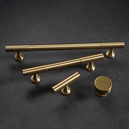 Fluted Metal Cabinet Pulls and Knobs for Kitchen Cabinets