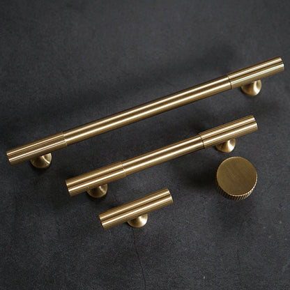 Fluted Metal Cabinet Pulls and Knobs for Kitchen Cabinets
