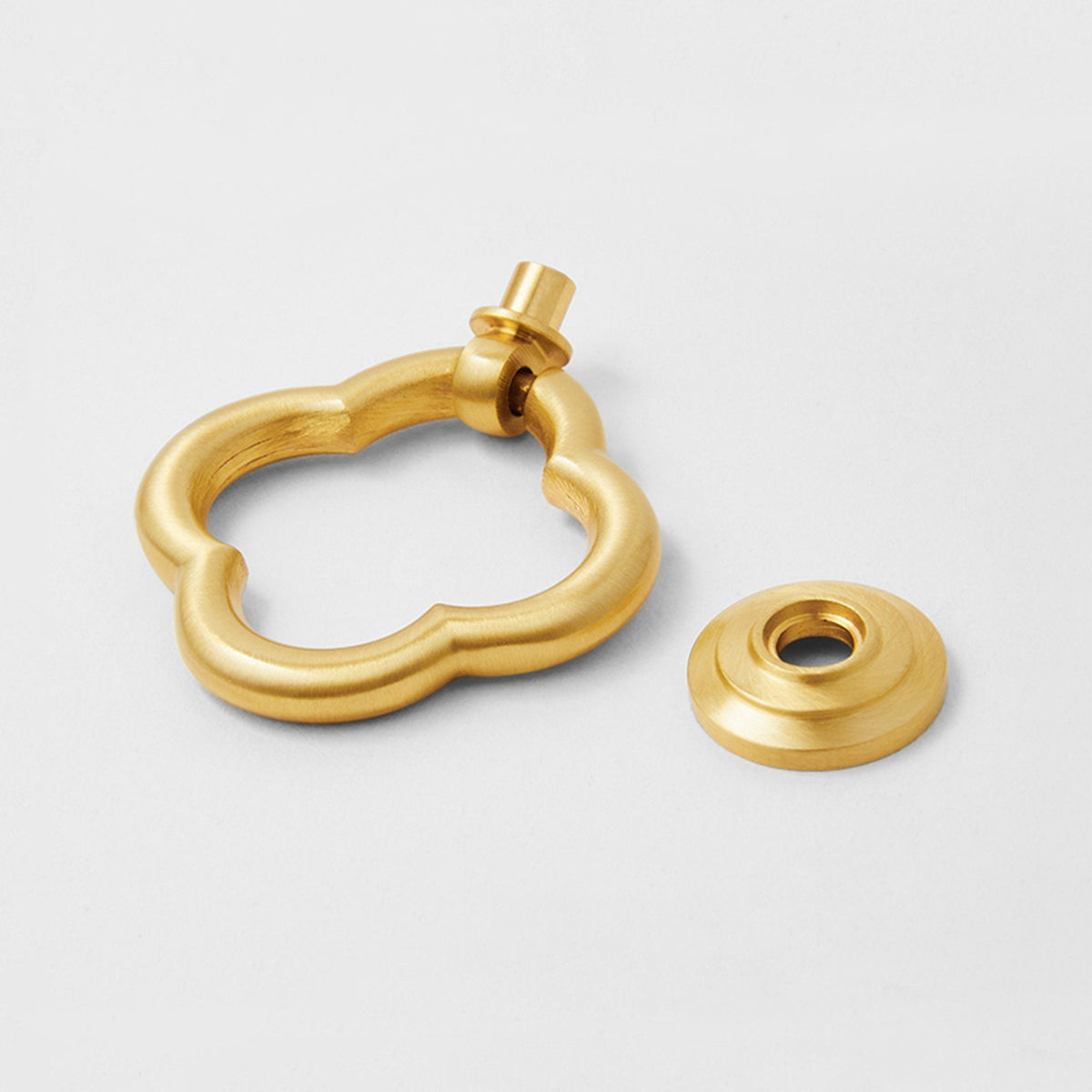 Quatrefoil Brass Ring Pulls for Cabinets and Dressers