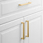 Brushed Brass Square Cabinet Pulls for Kitchen Cabinets & Drawers