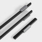 Two-Tone Grooved Aluminum Cabinet Pulls and Door Handles