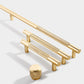 Modern Gold Knurled T-Bar Cabinet Handles and Knobs
