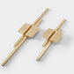 Pair of Modern Gold Cabinet Pulls for Dressers and Cabinets