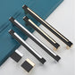 Two-Tone Rectangular Cabinet Pulls with Matching Square Knobs