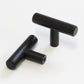 Matte Black Euro-Style Cabinet Bar Pulls