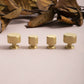 Ribbed Solid Brass Cabinet Pulls and Matching Knobs