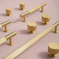 Ribbed Solid Brass Cabinet Pulls and Matching Knobs
