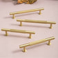 Ribbed Solid Brass Cabinet Pulls and Matching Knobs