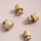 Ribbed Solid Brass Cabinet Pulls and Matching Knobs