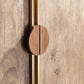 Half Moon Wood Cabinet Pulls with Brass Bar for Wardrobes
