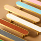 3-3/4 Inch Colorful Leather-Inlay Cabinet Handles and Drawer Pulls