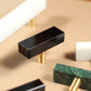 Marble-Look Square Cabinet Pulls and Single-Hole Handles