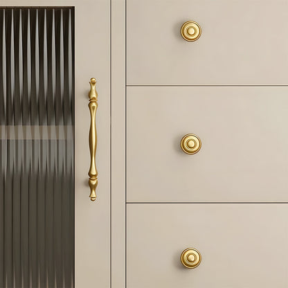 Solid Brass Twisted Cabinet Pulls and Matching Knobs