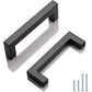 Black Square Cabinet Pulls for Modern Farmhouse Kitchen Cabinets & Drawers