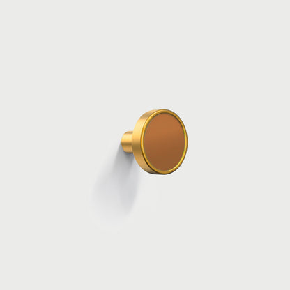 Colorful Leather and Brass Cabinet Pulls and Knobs
