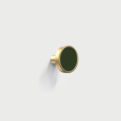 Colorful Leather and Brass Cabinet Pulls and Knobs
