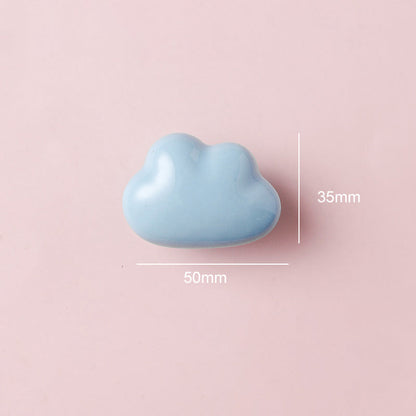 Colorful Ceramic Cloud Dresser Knobs
