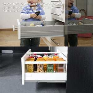 Silver Soft Close Undermount Slides Drawer Slides