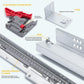 Undermount Soft Close Silver Drawer Slides with Rear mounting Bracket and Locking Devices