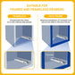 Undermount Soft Close Silver Drawer Slides with Rear mounting Bracket and Locking Devices
