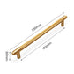 Gold Knurled Cabinet Pulls, Aluminum Alloy Drawer Handles
