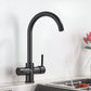 Puriva Three-Way Kitchen Faucet with Filter Tap, Reverse Osmosis Compatible