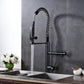 Varkon Pull Down Spray Dual Handle Swivel Spout Kitchen Faucet
