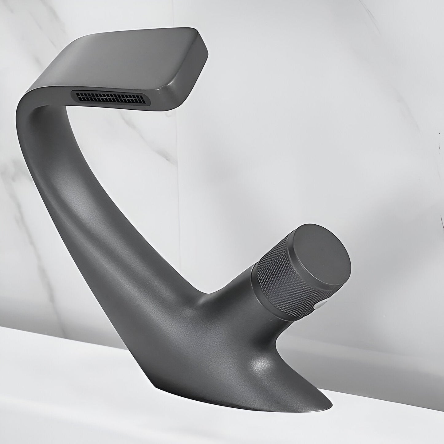 Rivora Modern Waterfall Basin Bathroom Sink Faucet, Single Handle Single Hole
