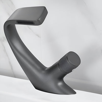 Rivora Modern Waterfall Basin Bathroom Sink Faucet, Single Handle Single Hole