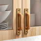 Wood and Zinc Alloy Cabinet Door Pulls with Backplate