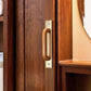 Wood and Zinc Alloy Cabinet Door Pulls with Backplate