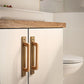 Wood and Zinc Alloy Cabinet Door Pulls with Backplate