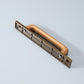 Wood and Zinc Alloy Cabinet Door Pulls with Backplate