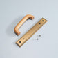 Wood and Zinc Alloy Cabinet Door Pulls with Backplate