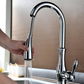 Auresta Kitchen Faucet with Pull Out Spout, Single Handle Brass Faucet