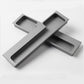 Slotted Recessed Cabinet Pulls in Gold, Black, and Gray