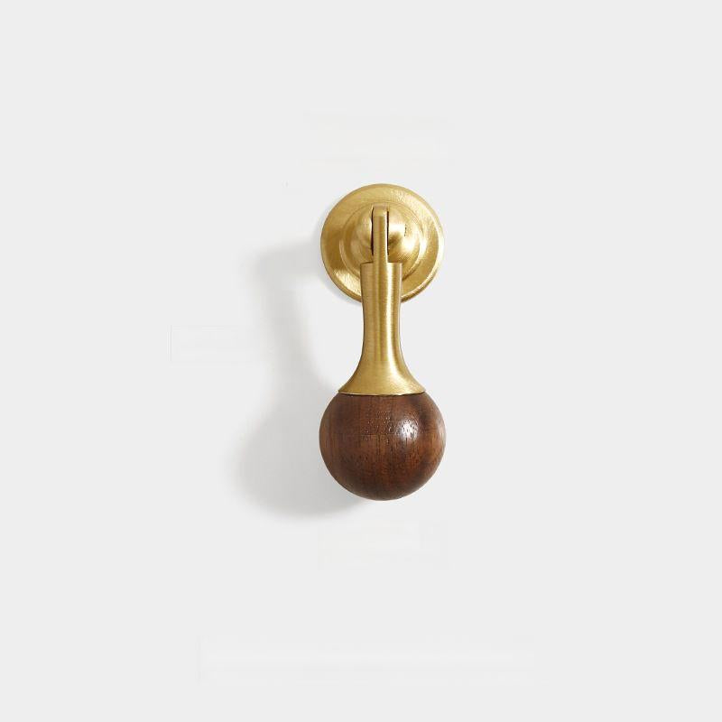 Walnut and Gold Cabinet Pulls, Knob, and Pendant Pull