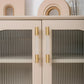 Transparent Acrylic Round Bar Cabinet Handles with Brass Gold Ends