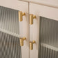 Clear Acrylic Cabinet Handles with Gold Brass Accents