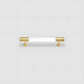 Clear Acrylic Cabinet Handles with Gold Brass Accents