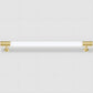 Clear Acrylic Cabinet Handles with Gold Brass Accents